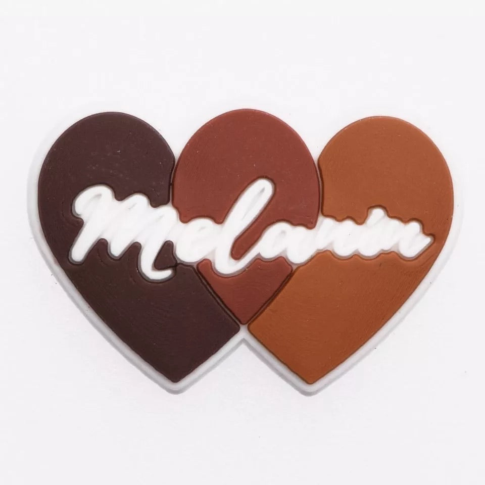 Melanin double heart